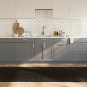 Alfombra rectangular bambú marrón oscuro 100x1000 cm en Alfombras | Comprar online en Foru.es