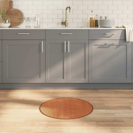 Alfombra redonda bambú marrón 60 cm en Alfombras | Comprar online en Foru.es