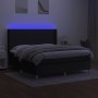 Cama box spring colchón y luces LED tela negro 180x200 cm de vidaXL, Camas y somieres - Ref: Foro24-3138895, Precio: 654,20 €...