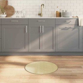 Alfombra redonda bambú color natural claro 60 cm en Alfombras | Comprar online en Foru.es