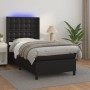 Cama box spring colchón y LED cuero sintético negro 100x200 cm de vidaXL, Camas y somieres - Ref: Foro24-3139367, Precio: 347...