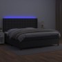 Cama box spring colchón y LED cuero sintético negro 200x200 cm de vidaXL, Camas y somieres - Ref: Foro24-3139403, Precio: 686...