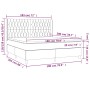 Cama box spring colchón y luces LED tela gris claro 180x200 cm de vidaXL, Camas y somieres - Ref: Foro24-3139133, Precio: 641...