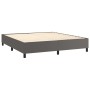 Cama box spring colchón y LED cuero sintético gris 180x200 cm de vidaXL, Camas y somieres - Ref: Foro24-3139401, Precio: 667,...