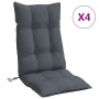 Cojines de silla respaldo alto 4 uds tela Oxford gris antracita en Decoración | Comprar online en Foru.es