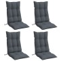 Cojines de silla respaldo alto 4 uds tela Oxford gris antracita en Decoración | Comprar online en Foru.es
