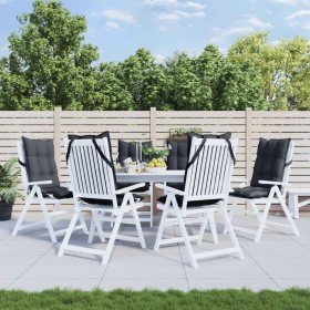 Cojines de silla respaldo alto 6 uds tela Oxford gris antracita en Decoración | Comprar online en Foru.es