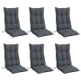 Cojines de silla respaldo alto 6 uds tela Oxford gris antracita en Decoración | Comprar online en Foru.es