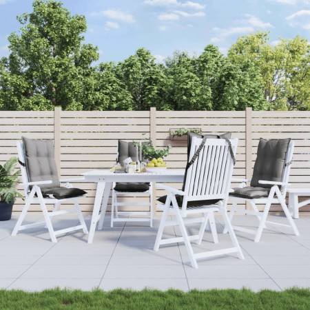 Cojines de silla con respaldo alto 4 uds tela Oxford gris en Decoración | Comprar online en Foru.es