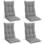 Cojines de silla con respaldo alto 4 uds tela Oxford gris en Decoración | Comprar online en Foru.es