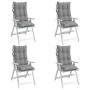 Cojines de silla con respaldo alto 4 uds tela Oxford gris en Decoración | Comprar online en Foru.es