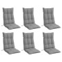Cojines de silla con respaldo alto 6 uds tela Oxford gris en Decoración | Comprar online en Foru.es