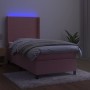 Cama box spring colchón y LED terciopelo rosa 80x200 cm de vidaXL, Camas y somieres - Ref: Foro24-3139414, Precio: 341,20 €, ...