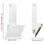 Campana extractora pared acero y vidrio templado blanco 60 cm de vidaXL, Extractores - Ref: Foro24-51672, Precio: 217,85 €, D...