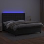 Cama box spring colchón y LED cuero sintético negro 180x200 cm de vidaXL, Camas y somieres - Ref: Foro24-3139397, Precio: 615...