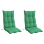 Cojines de silla con respaldo alto 2 uds tela Oxford verde en Decoración | Comprar online en Foru.es