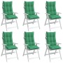 Cojines de silla con respaldo alto 6 uds tela Oxford verde en Decoración | Comprar online en Foru.es