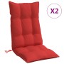 Cojines de silla con respaldo alto 2 uds tela Oxford rojo en Decoración | Comprar online en Foru.es