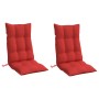 Cojines de silla con respaldo alto 2 uds tela Oxford rojo en Decoración | Comprar online en Foru.es