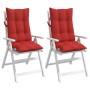 Cojines de silla con respaldo alto 2 uds tela Oxford rojo en Decoración | Comprar online en Foru.es