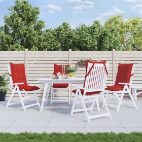 Cojines de silla con respaldo alto 4 uds tela Oxford rojo en Decoración | Comprar online en Foru.es