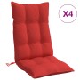 Cojines de silla con respaldo alto 4 uds tela Oxford rojo en Decoración | Comprar online en Foru.es