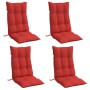 Cojines de silla con respaldo alto 4 uds tela Oxford rojo en Decoración | Comprar online en Foru.es