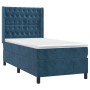 Cama box spring colchón y LED terciopelo azul oscuro 80x200 cm de vidaXL, Camas y somieres - Ref: Foro24-3139713, Precio: 313...