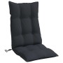 Cojines de silla con respaldo alto 2 uds tela Oxford negro en Decoración | Comprar online en Foru.es