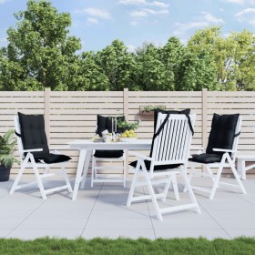 Cojines de silla con respaldo alto 4 uds tela Oxford negro en Decoración | Comprar online en Foru.es