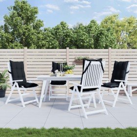 Cojines de silla con respaldo alto 4 uds tela Oxford negro en Decoración | Comprar online en Foru.es