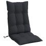 Cojines de silla con respaldo alto 4 uds tela Oxford negro en Decoración | Comprar online en Foru.es