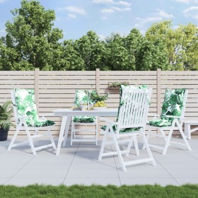 Cojines silla respaldo alto 4 uds tela Oxford estampado hojas en Decoración | Comprar online en Foru.es