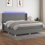 Cama box spring colchón y luces LED tela gris claro 200x200 cm de vidaXL, Camas y somieres - Ref: Foro24-3138742, Precio: 665...