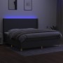 Cama box spring colchón y luces LED tela gris claro 200x200 cm de vidaXL, Camas y somieres - Ref: Foro24-3138742, Precio: 665...