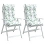 Cojines silla respaldo alto 2 uds tela Oxford estampado hojas en Decoración | Comprar online en Foru.es