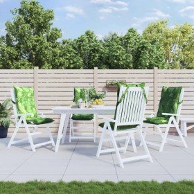 Cojines silla respaldo alto 4 uds tela Oxford estampado hojas en Decoración | Comprar online en Foru.es