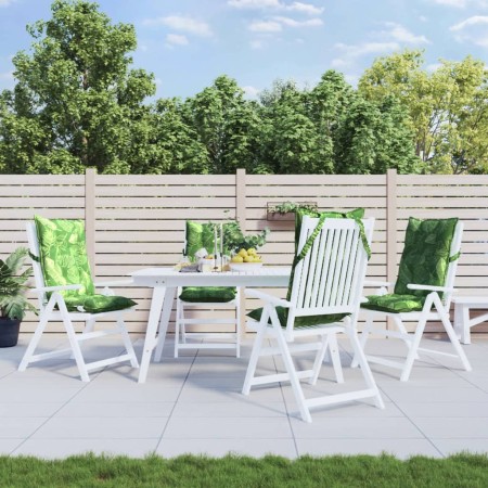 Cojines silla respaldo alto 4 uds tela Oxford estampado hojas en Decoración | Comprar online en Foru.es