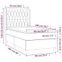 Boxspringbett mit Matratze und LED-Samt in Schwarz, 90 x 200 cm von vidaXL, Betten und Lattenroste - Ref: Foro24-3139723, Pre...