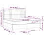 Cama box spring colchón y LED terciopelo gris oscuro 160x200 cm de vidaXL, Camas y somieres - Ref: Foro24-3139692, Precio: 54...
