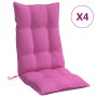 Cojines para silla con respaldo alto 4 uds tela Oxford rosa en Decoración | Comprar online en Foru.es