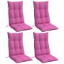 Cojines para silla con respaldo alto 4 uds tela Oxford rosa en Decoración | Comprar online en Foru.es