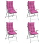 Cojines para silla con respaldo alto 4 uds tela Oxford rosa en Decoración | Comprar online en Foru.es