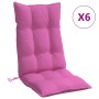 Cojines para silla con respaldo alto 6 uds tela Oxford rosa en Decoración | Comprar online en Foru.es