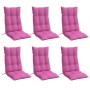 Cojines para silla con respaldo alto 6 uds tela Oxford rosa en Decoración | Comprar online en Foru.es