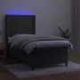 Boxspringbett mit Matratze und dunkelgrauem LED-Samt 100x200 cm von vidaXL, Betten und Lattenroste - Ref: Foro24-3139668, Pre...