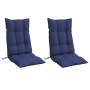 Cojines para silla respaldo alto 2 uds tela Oxford azul marino en Decoración | Comprar online en Foru.es