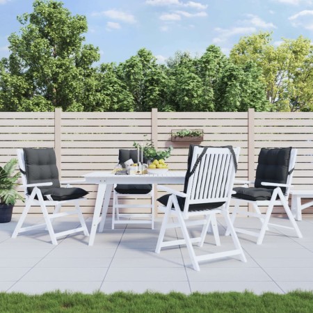 Cojines de silla respaldo bajo 4 uds tela Oxford gris antracita en Decoración | Comprar online en Foru.es