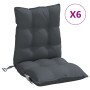 Cojines de silla respaldo bajo 6 uds tela Oxford gris antracita en Decoración | Comprar online en Foru.es