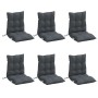 Cojines de silla respaldo bajo 6 uds tela Oxford gris antracita en Decoración | Comprar online en Foru.es